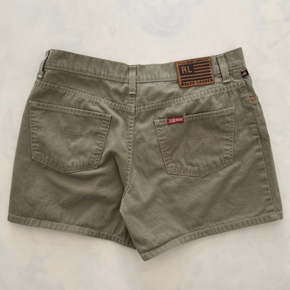 Ralph Lauren Olive Green Polo Jean Shorts